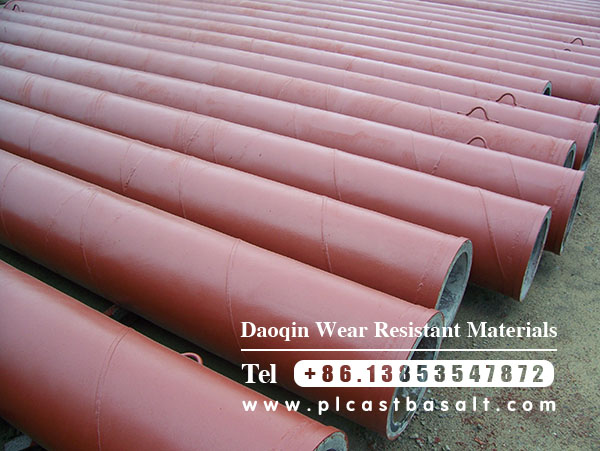 cast basalt lined steel pipe