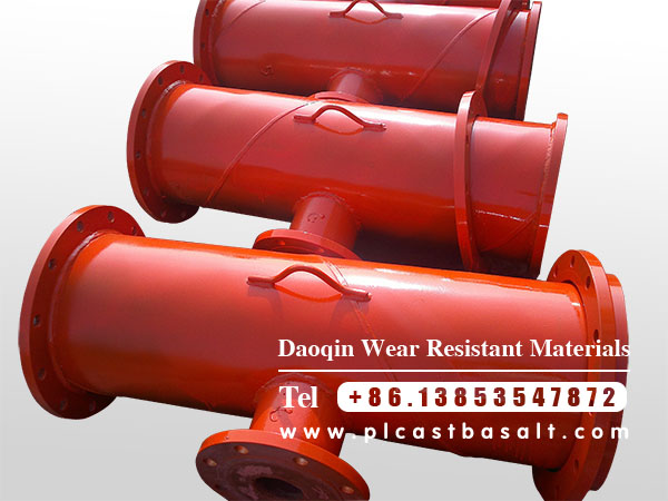 three-way(Y) cast basalt lined steel pipe