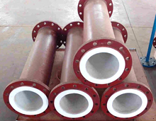 alumina ceramic lined straight steel pipe